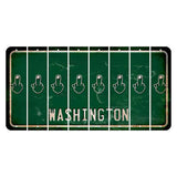 Washington Green Cut License Plate Strips (Set of 8) Middle Finger