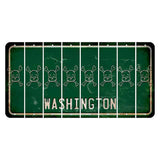 Washington Green Cut License Plate Strips (Set of 8) Skull & Bones