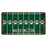 Washington Green Cut License Plate Strips (Set of 8) Dog Paw