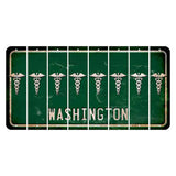 Washington Green Cut License Plate Strips (Set of 8) Caduceus