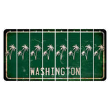 Washington Green Cut License Plate Strips (Set of 8) Palm Trees