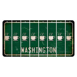 Washington Green Cut License Plate Strips (Set of 8) Coffee Mug