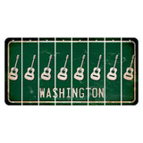Washington Green Cut License Plate Strips (Set of 8) Guitar