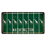 Washington Green Cut License Plate Strips (Set of 8) Giraffe