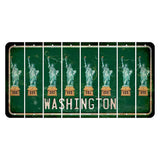 Washington Green Cut License Plate Strips (Set of 8) Statue of Liberty