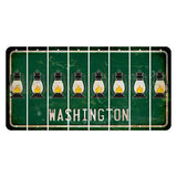 Washington Green Cut License Plate Strips (Set of 8) Lantern