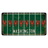Washington Green Cut License Plate Strips (Set of 8) Lobster