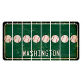 Washington Green Cut License Plate Strips (Set of 8) Baseball