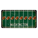 Washington Green Cut License Plate Strips (Set of 8) Football