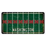 Washington Green Cut License Plate Strips (Set of 8) Cheer Bow