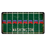 Washington Green Cut License Plate Strips (Set of 8) Republican
