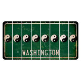 Washington Green Cut License Plate Strips (Set of 8) Yin Yang