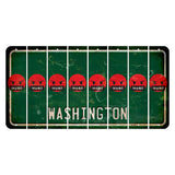 Washington Green Cut License Plate Strips (Set of 8) Emoji - Pissed