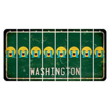 Washington Green Cut License Plate Strips (Set of 8) Emoji - Crying