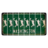 Washington Green Cut License Plate Strips (Set of 8) Basketball Player