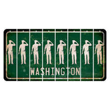 Washington Green Cut License Plate Strips (Set of 8) Police Officer