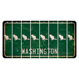 Washington Green Cut License Plate Strips (Set of 8) Beaver