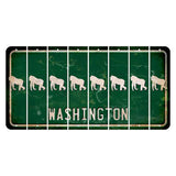 Washington Green Cut License Plate Strips (Set of 8) Gorilla