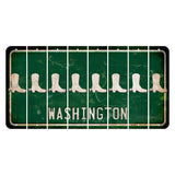 Washington Green Cut License Plate Strips (Set of 8) Cowboy Boot
