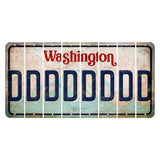 Washington Mount Rainier Cut License Plate Strips (Set of 8) D