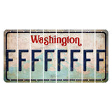 Washington Mount Rainier Cut License Plate Strips (Set of 8) F