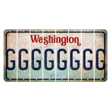 Washington Mount Rainier Cut License Plate Strips (Set of 8) G