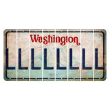 Washington Mount Rainier Cut License Plate Strips (Set of 8) L