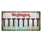 Washington Mount Rainier Cut License Plate Strips (Set of 8) T