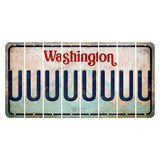 Washington Mount Rainier Cut License Plate Strips (Set of 8) U