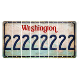 Washington Mount Rainier Cut License Plate Strips (Set of 8) 2