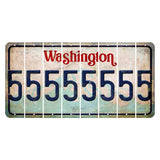 Washington Mount Rainier Cut License Plate Strips (Set of 8) 5