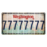 Washington Mount Rainier Cut License Plate Strips (Set of 8) 7