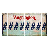 Washington Mount Rainier Cut License Plate Strips (Set of 8) Hashtag