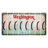 Washington Mount Rainier Cut License Plate Strips (Set of 8) Parenthesis - Left