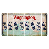 Washington Mount Rainier Cut License Plate Strips (Set of 8) Percent Sign