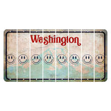 Washington Mount Rainier Cut License Plate Strips (Set of 8) Smiley Face
