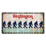 Washington Mount Rainier Cut License Plate Strips (Set of 8) Bigfoot