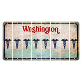 Washington Mount Rainier Cut License Plate Strips (Set of 8) Caduceus