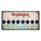Washington Mount Rainier Cut License Plate Strips (Set of 8) Fire Badge