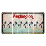 Washington Mount Rainier Cut License Plate Strips (Set of 8) Palm Trees