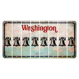 Washington Mount Rainier Cut License Plate Strips (Set of 8) Liberty Bell