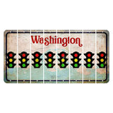 Washington Mount Rainier Cut License Plate Strips (Set of 8) Traffic Light