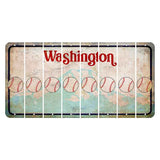 Washington Mount Rainier Cut License Plate Strips (Set of 8) Baseball