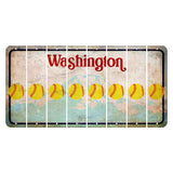 Washington Mount Rainier Cut License Plate Strips (Set of 8) Softball