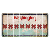 Washington Mount Rainier Cut License Plate Strips (Set of 8) Cheer Bow