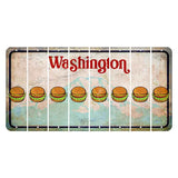 Washington Mount Rainier Cut License Plate Strips (Set of 8) Hamburger