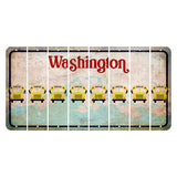 Washington Mount Rainier Cut License Plate Strips (Set of 8) School Bus