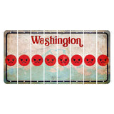 Washington Mount Rainier Cut License Plate Strips (Set of 8) Emoji - Angry