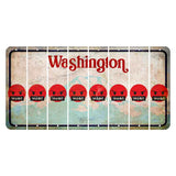 Washington Mount Rainier Cut License Plate Strips (Set of 8) Emoji - Pissed