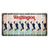 Washington Mount Rainier Cut License Plate Strips (Set of 8) Basketball Player
